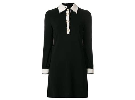 dark blue gucci dress|Gucci black and white dress.